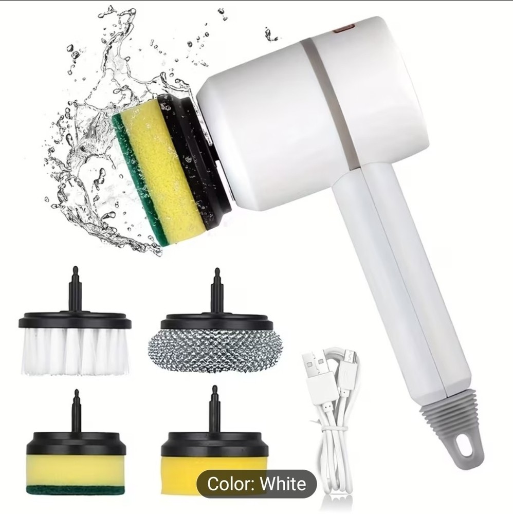 Spinning Scrubber With 4 Brush Set