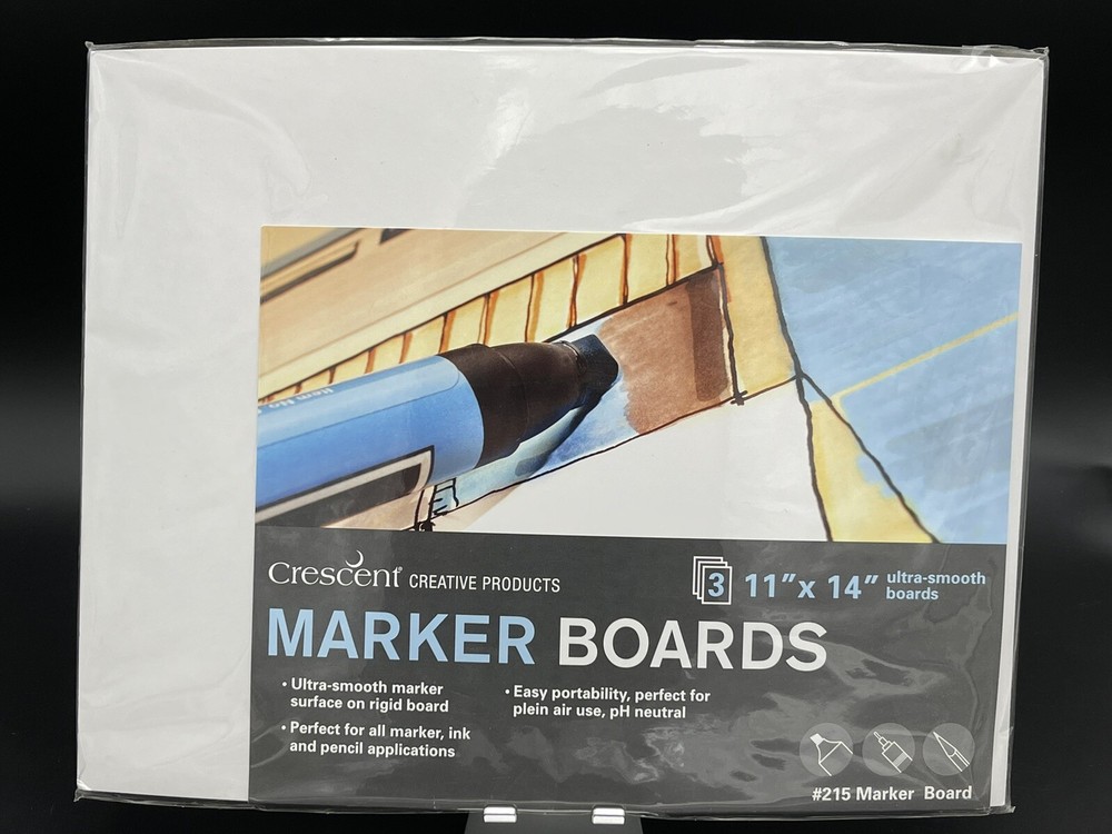 Crescent Marker Board 3/Pkg 11"X14" White