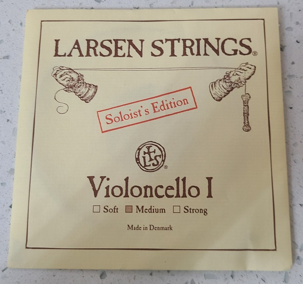 Larsen Strings Soloist Edition Cello A String 4/4 Size, Medium Steel, Ball End