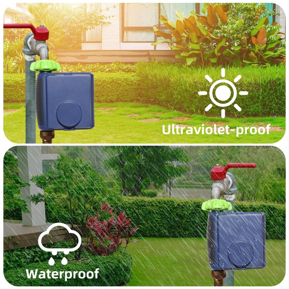 Single Water Timer Garden Irrigation Controller Sprinkler Hose Timer with Big...