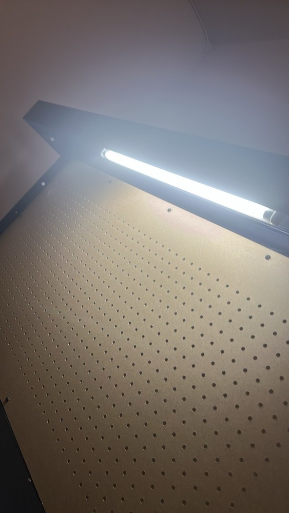 Black metal prebuilt YUKON workbench with light. Read Description.
