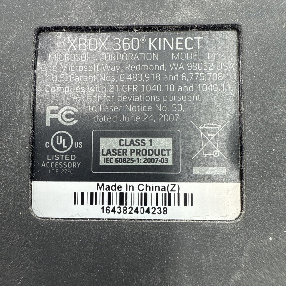 Xbox 360 Kinect Sensor Model 1414 with 6 Games Bundle -