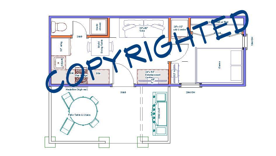 280sqft -10'x28' Tiny House design - ala cart