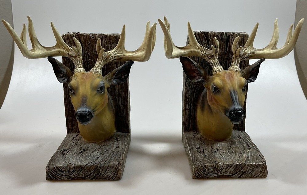Deer Head Book Ends Or Shelf Display
