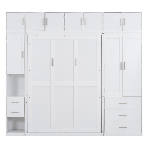 Multi-Functional Murphy Wall Bed with Lockers Wardrobe Video Storage Cabinet Bed