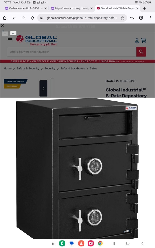 Amsec Safe Double Doors and Drop Box Steel