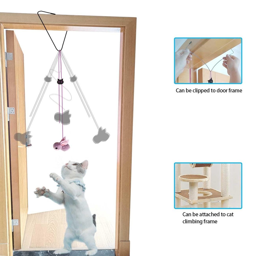 ZPH Cat Toys Interactive for Indoor Cats,2PCS Retractable Wand,9PCS Basic