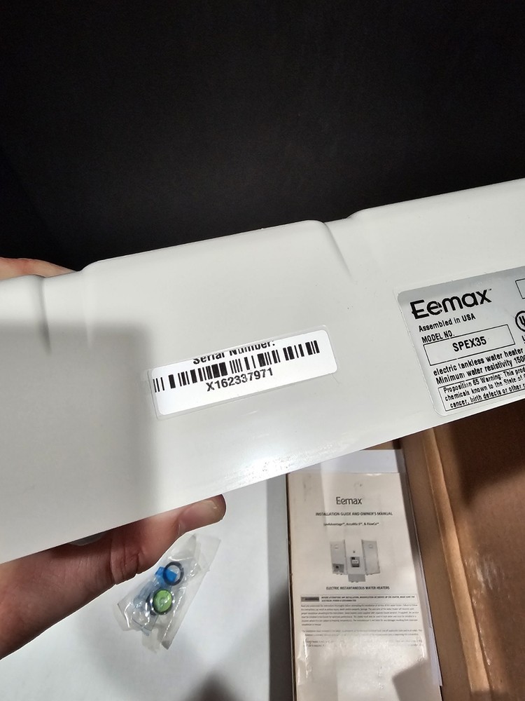 Eemax SPEX35 3.5kw @ 240v Electric Mini Tankless Water Heater