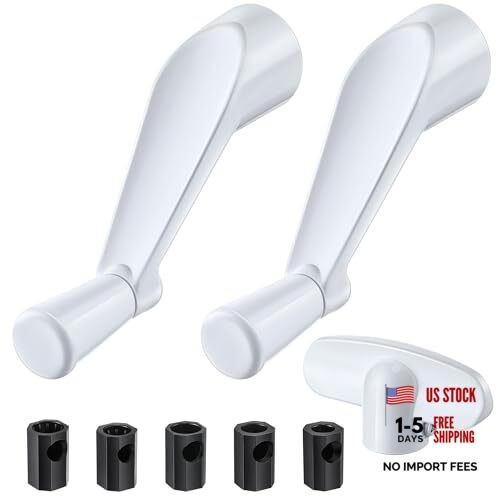 Pack/8'' Spline Socket Crank Handle with Tee Handle Casement Operator, Stone 3