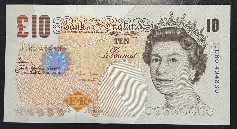 Old £10 Ten Pound Note Uncirculated