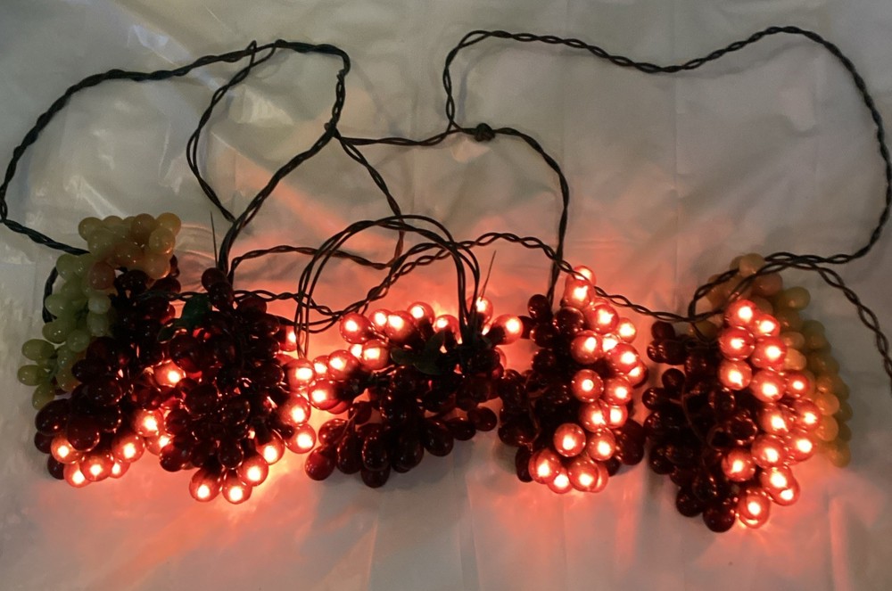 GRAPE CLUSTER LIGHTS 5 Clusters On String Indoor/Outdoor String Lights