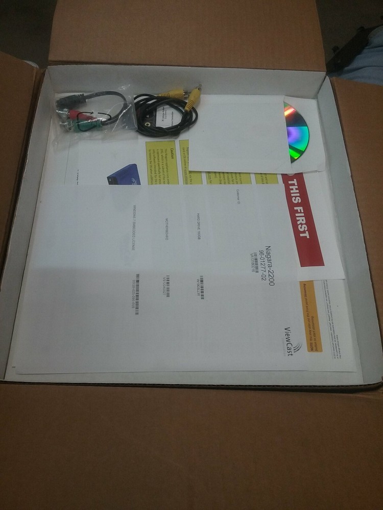 Niagara 96-01277-02 Single Ch Encoder Component Composite Video Input 250 GB SSD