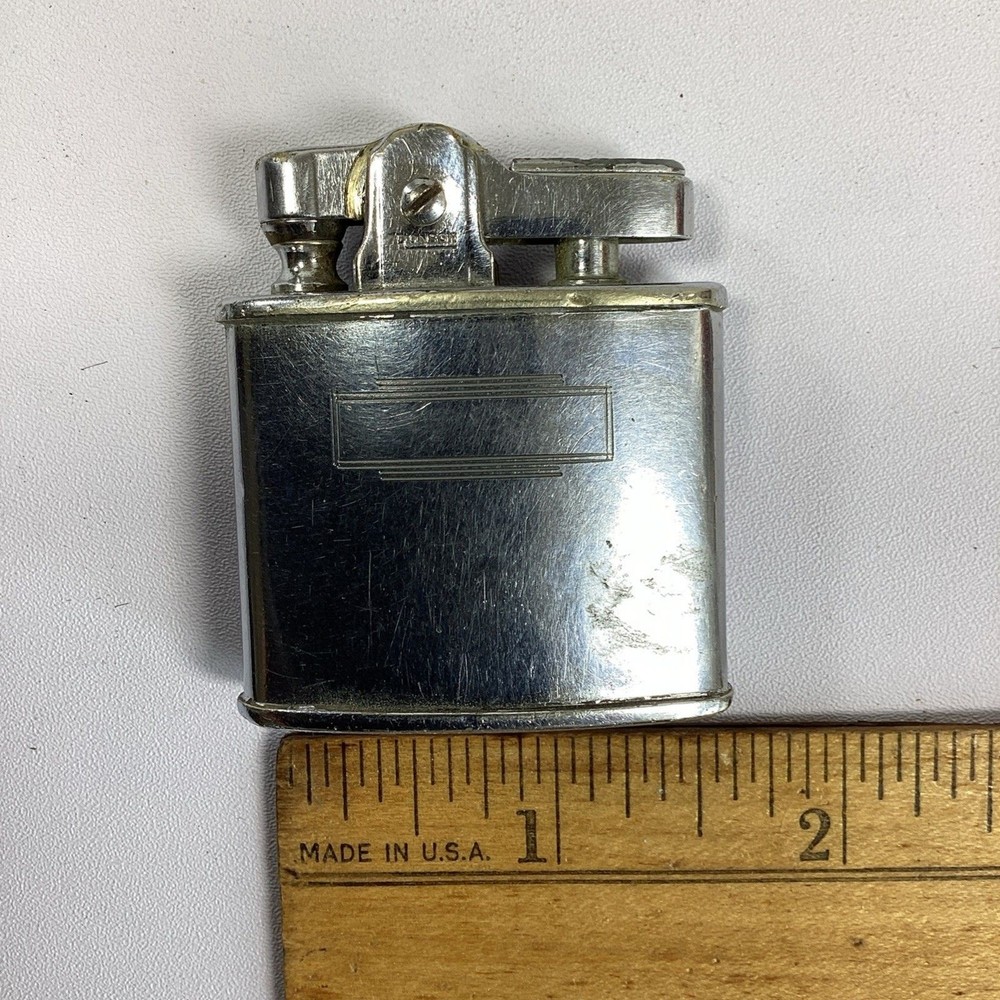 Vtg Ronson Metal Lighter In Box Case Papers Untested