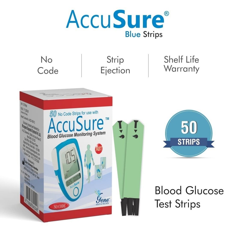 Accurate Blood Glucose Test 50 Strips Fits Glucometer Machine S2u