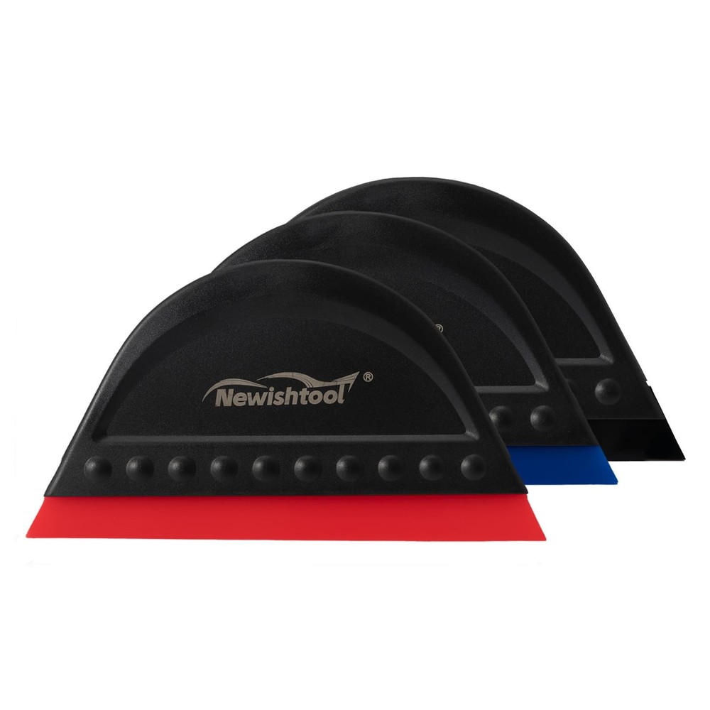 NEWISHTOOL Window Tint Squeegee Black Small Scraper for Red, Blue,