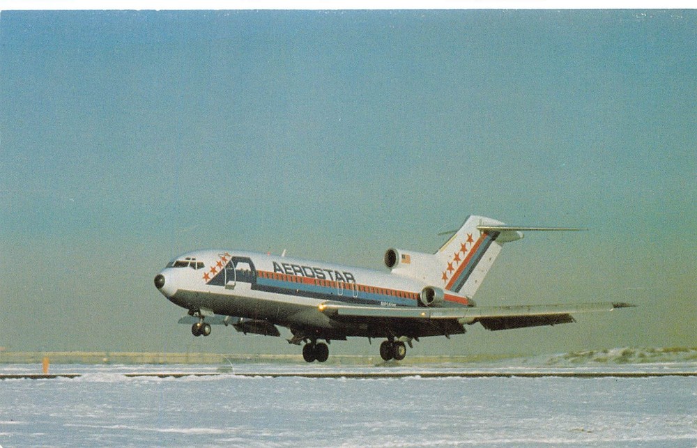 Airline Postcards Aerostar Boeing 727