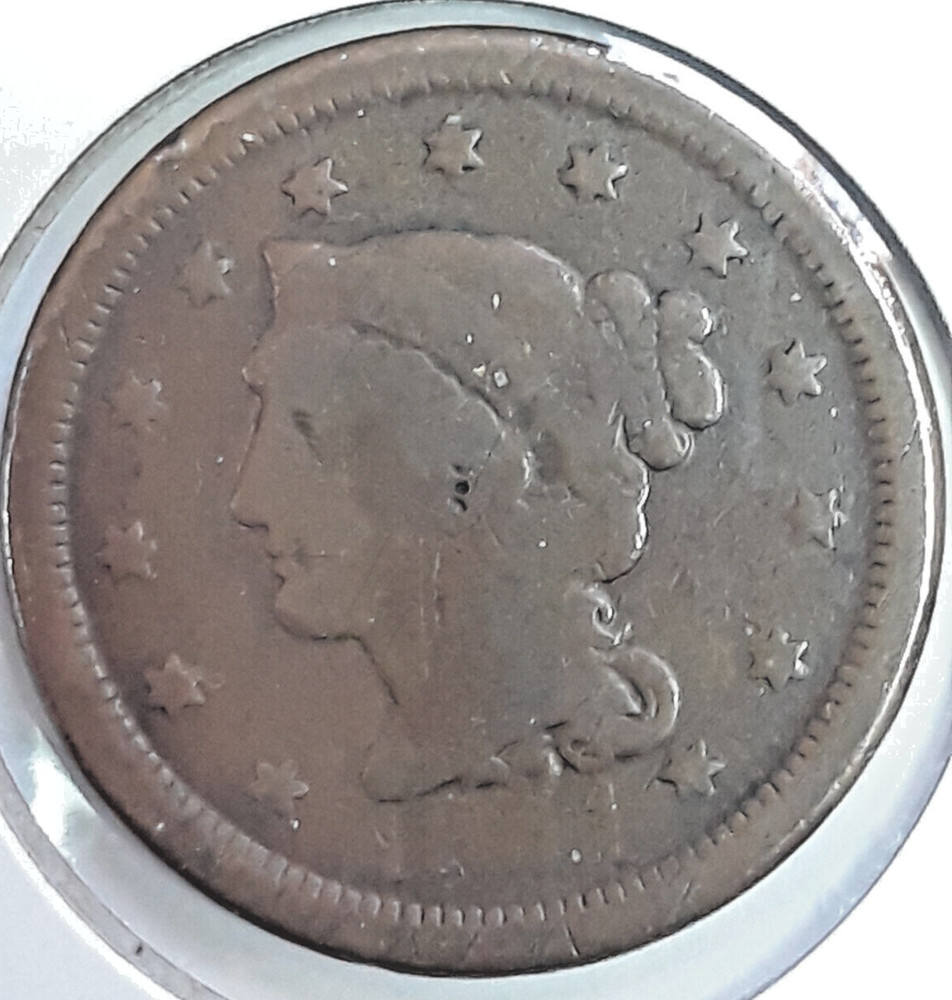 1851 Braided Hair Large Cent