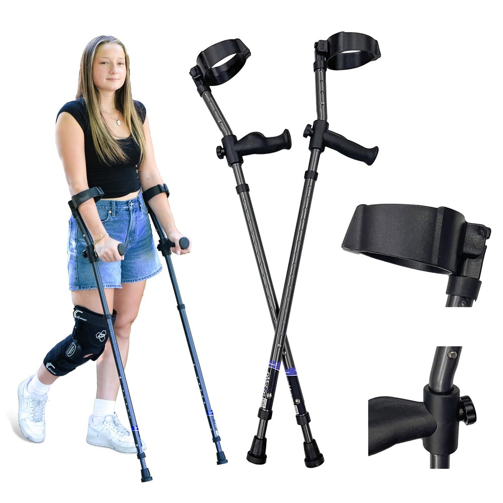 in-Motion Forearm Crutches | Spring Assist | Ergonomic Handles | Articulating