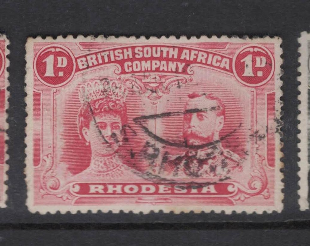 Rhodesia Doublehead 1d Item Two VFU (10aab)