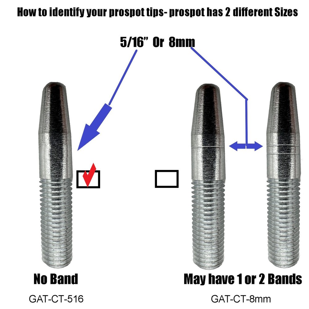 Spot Hammer Contact tip - works with Prospot Dent Puller - 5/16 Threads