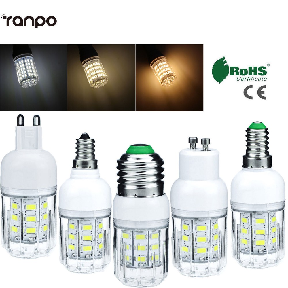 LED Corn Light Bulb 7W E27 E12 E26 E14 G9 B22 GU10 5730 SMD Cool Warm White Lamp
