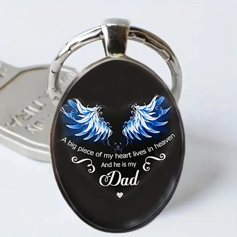 Oval Keychain Dad In Heaven