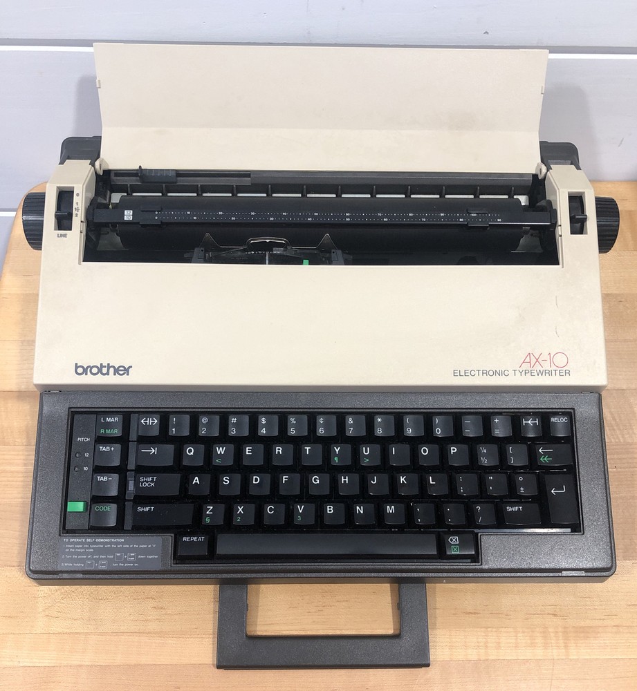 Typewriter Brother Model AX-10 Electronic Type Electric Works Correction Pitch