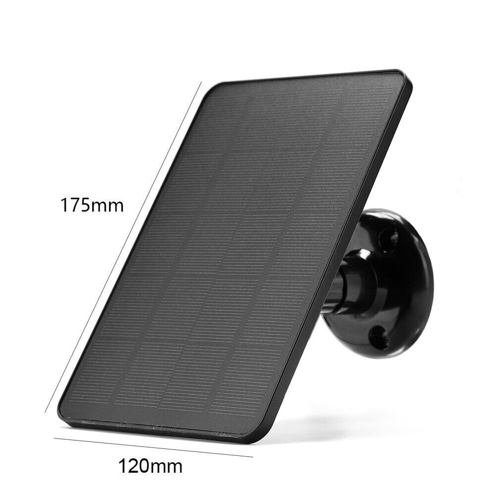 Solar Panel for Security Camera Micro USB & USB-C Port Solar Panel Adjustable