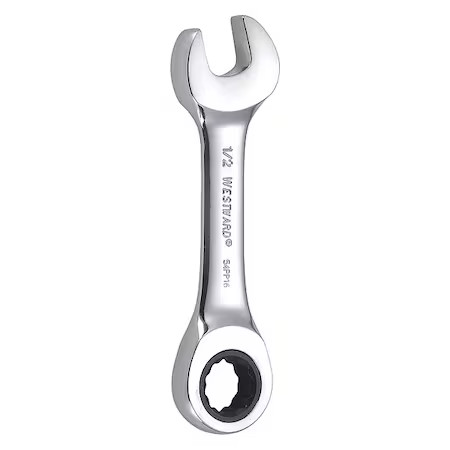 Westward 54Pp16 Wrench, Combination/Stubby, Sae, 1/2"