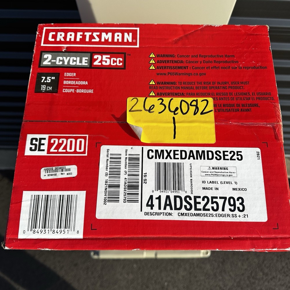 Craftsman 17" 25cc 2-Cycle Gas String Grass Trimmer Weedwacker