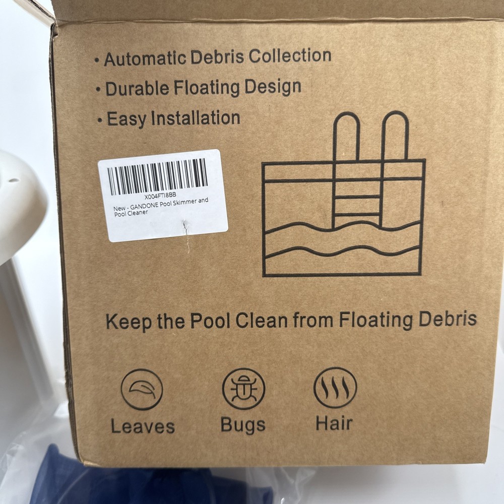 Automatic Pool Surface Skimmer Cleaner Return Jet Powered Leaf Debris Catcher