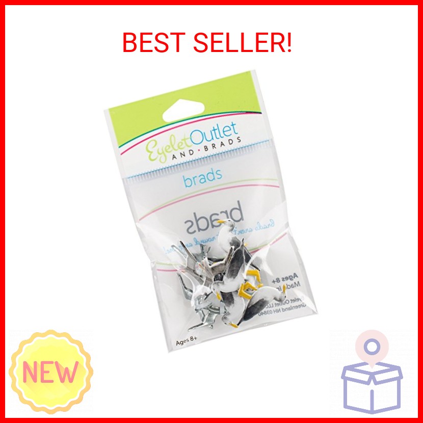 Eyelet Outlet Shape Brads 12/Pkg-Seagull