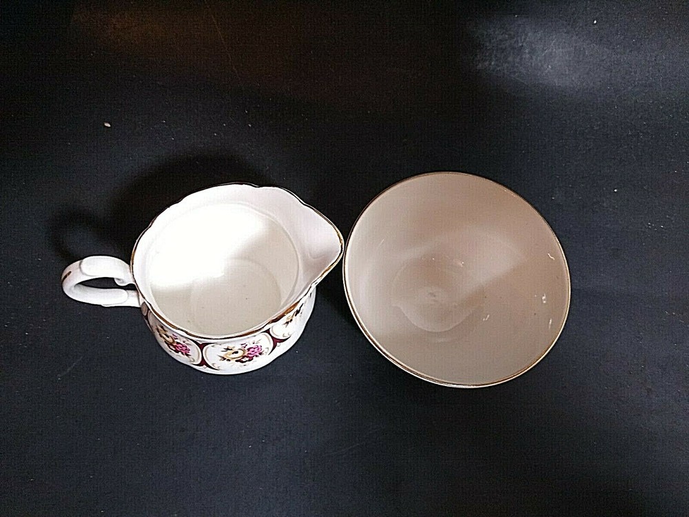 Springfield Bone China Creamer & Open Sugar Bowl set made in England