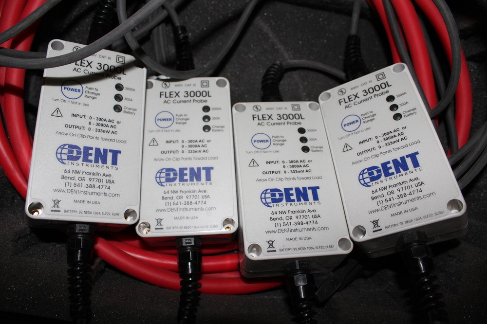 4-Pack Dent Instruments FLEX 3000L AC CURRENT PROBE with Hard-Shell Case