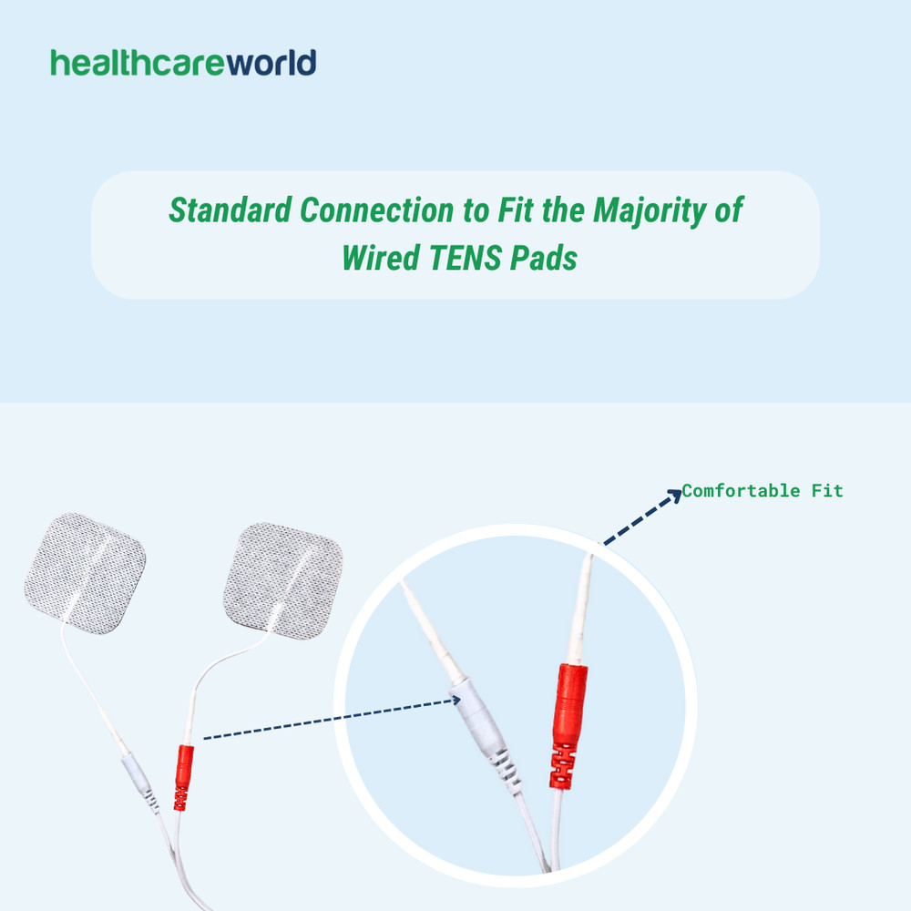 TENS leads with 2mm pin connection - One Pair