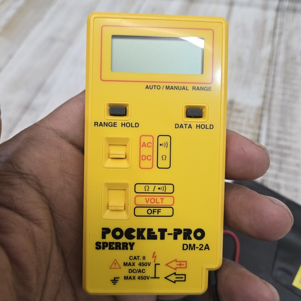 Yellow Pocket Pro Sperry (DM-2A) Digital Multimeter With Case