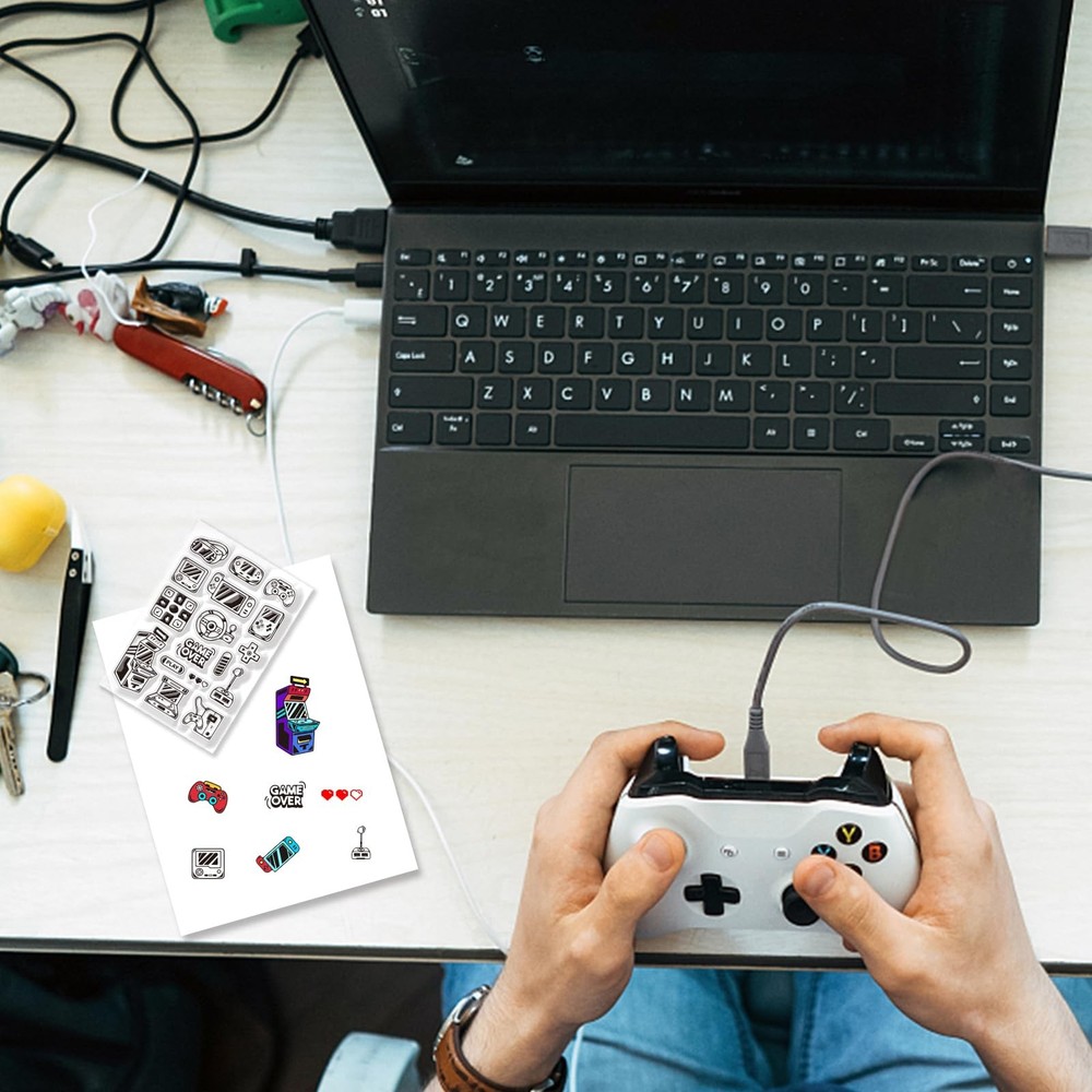 PH PandaHall Electronic Game Clear Stamp Silicone