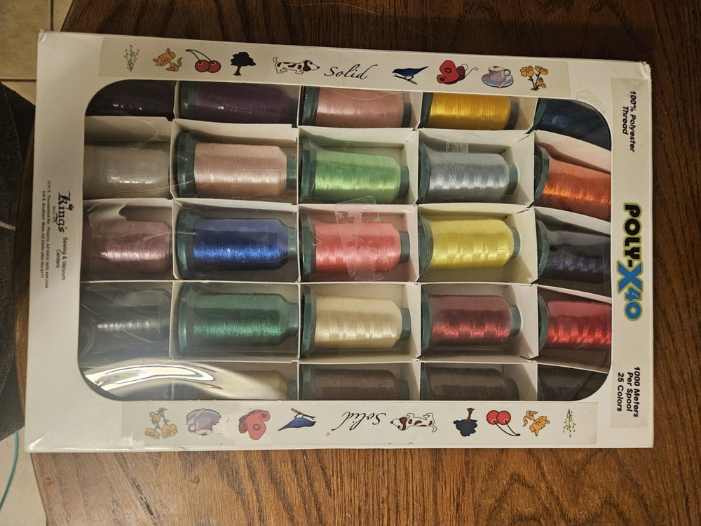 Exquisite (Poly-x40) Popular Basic Embroidery Thread Set 1100 yd New 24 Spools