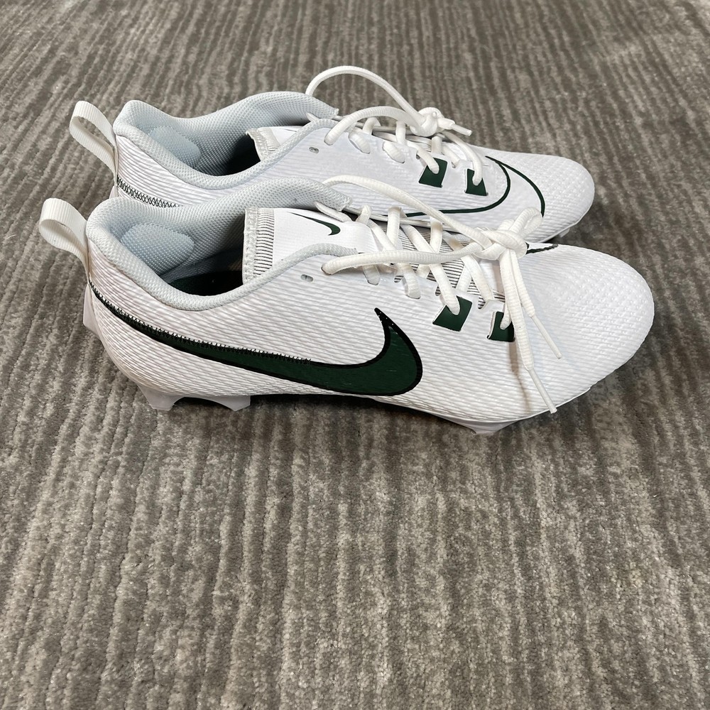 Nike Vapor Edge Football Cleats Shoes Mens 13 Wide White Green Molded Low