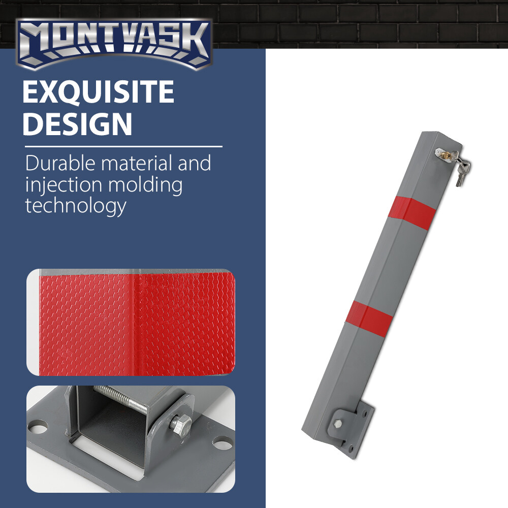 Square Heavy Duty Foldable Bolt Down Security Parking Post Bollard Driveway
