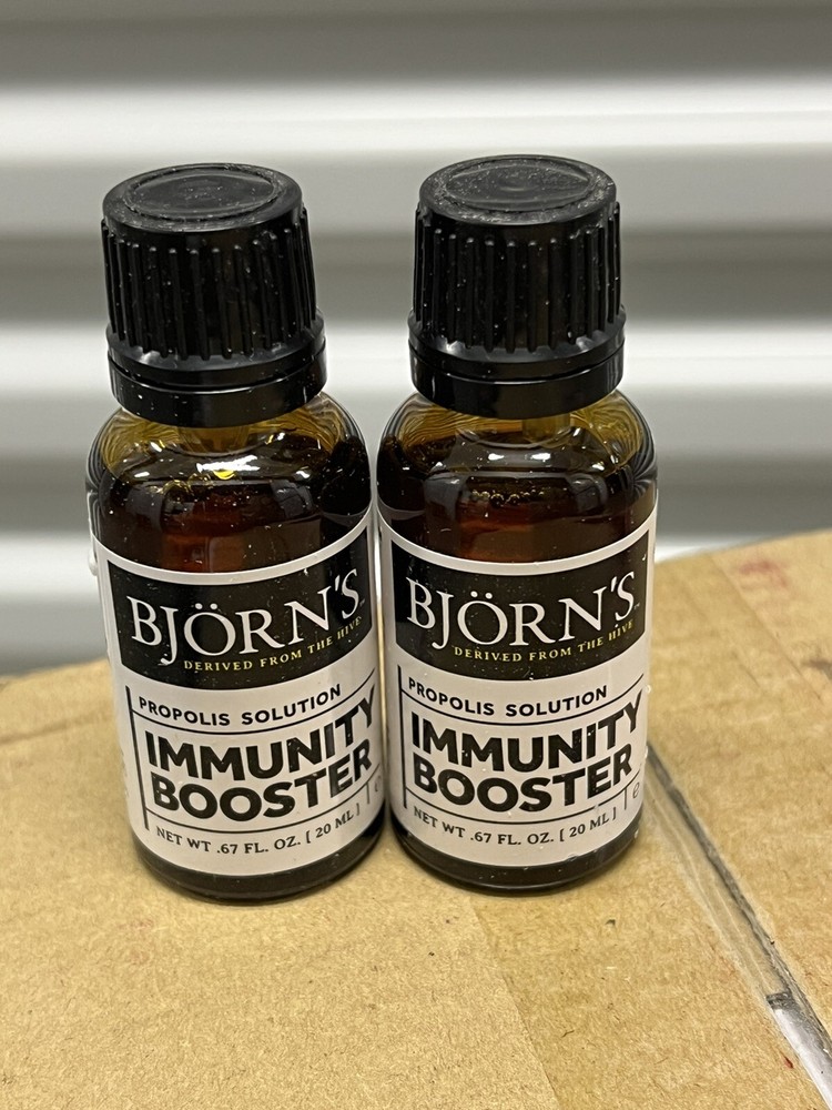 BJORN'S 2 Pack IMMUNE Immunity BOOSTER PROPOLIS Extract SOLUTION .67 fl.oz Ea.