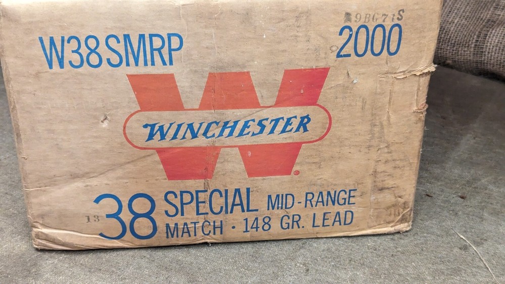 Winchester Olin 38 Special Midrange ammo cardboard case,