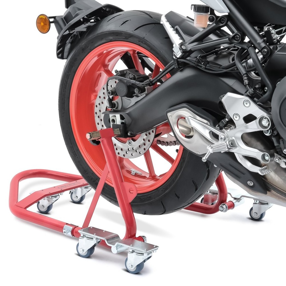 Motorcycle Paddock Stand Set Rear and Front MR1 Dolly Mover