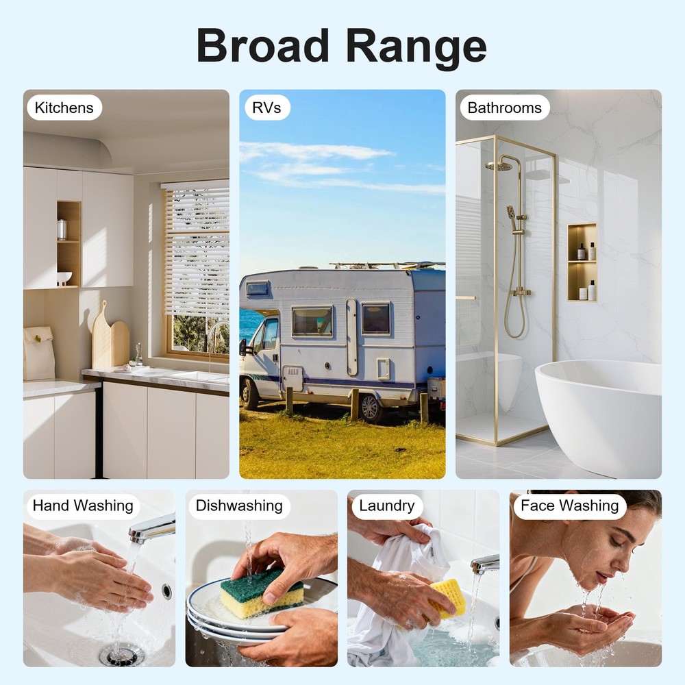 8L Rectangle Electric Mini Tank Water Heater Instant Hot Water Heater 1500W