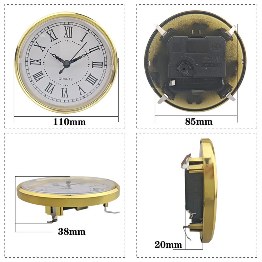 Classic Aesthetic Gold Bezel Clock Exquisite Craftsmanship Craft Projects