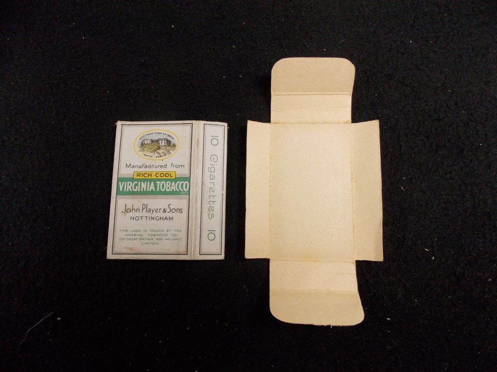 Vintage Players White Label Empty Cigarette Packet Box