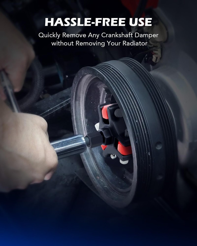 Harmonic Balancer Puller Kit, Adjustable 3-Jaw Puller Set for Removing Harmonic