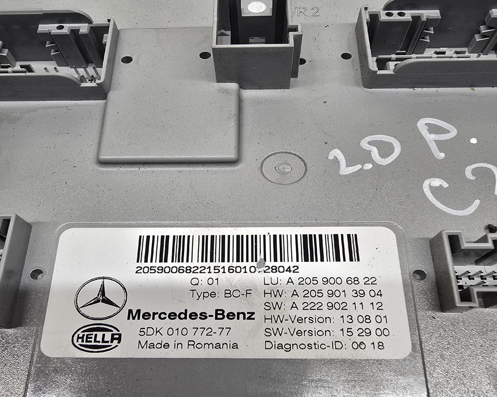 Mercedes C200 2016-2018 SAM Control Module