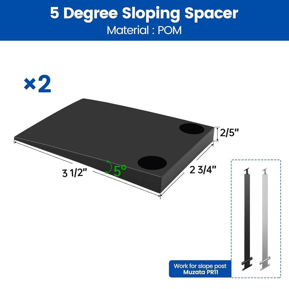 Muzata 2PK 5-Degree PR11 Slope Post