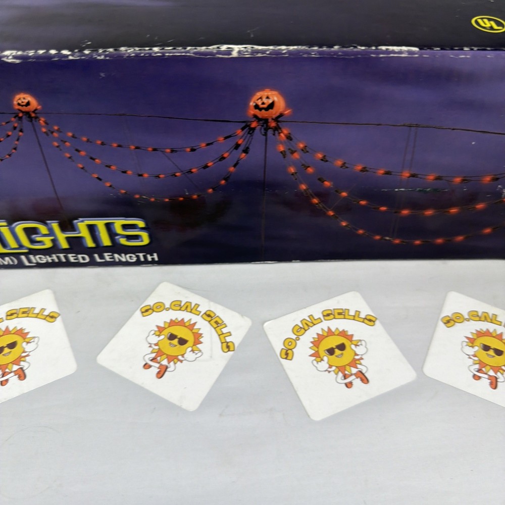 NOMA Orange Halloween Pathway Lights 8.5ft